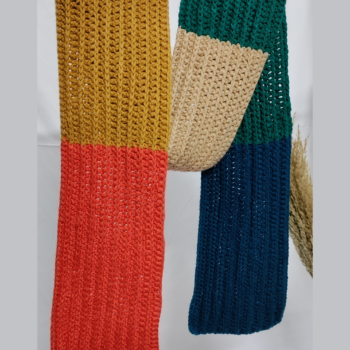 Rainbow-Color-Block-Knitted-Scarf-Houz